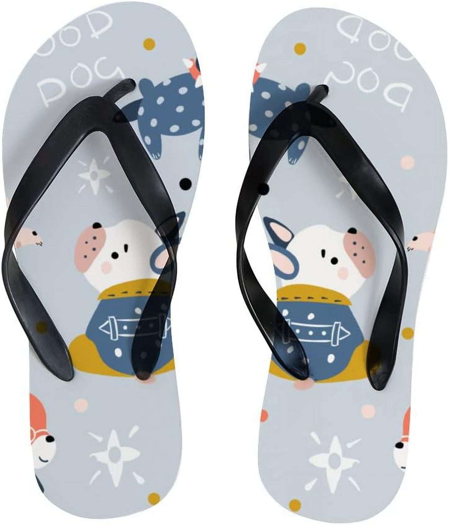 GZHJMY Flip Flops Cute Dog Puppy Animal Thong Slip On Slippers