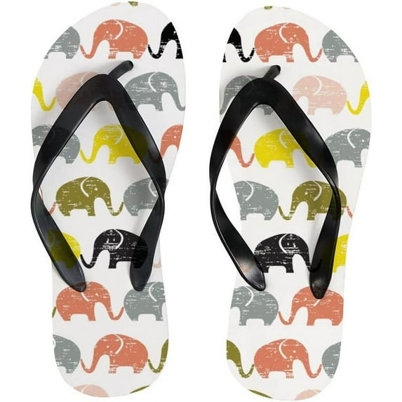 GZHJMY Flip Flops Cute Elephants Animal Thong Slip On Slippers Beach Summer Sandals for Women Men Boy Girl Kid Summer Slippers