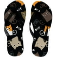 thumbnail image 1 of GZHJMY Flip Flops Slippers Cute Cat Animal Cartoon Black for Women Girl Men Sandals Beach Summer Shower Slippers Summer Slippers, 1 of 5
