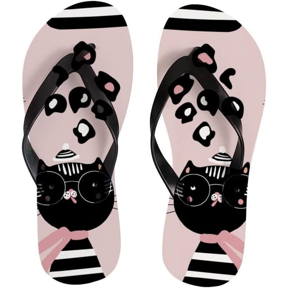 GZHJMY Flip Flops Slippers Cute Cat Animal Cartoon Pink Sandals for Beach Summer Shower Women Men Boy Girl Kid Summer Slippers