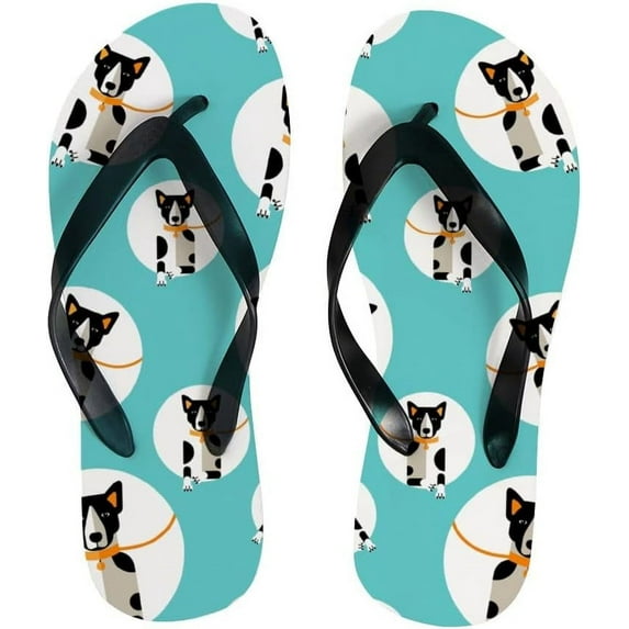 GZHJMY Flip Flops Slippers Cute Dog Animal Puppy Cartoon for Women Girl Men Sandals Beach Summer Shower Slippers Summer Slippers