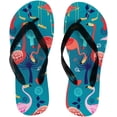 thumbnail image 1 of GZHJMY Flip Flops Slippers Hello Welcome Tropical Flamingo Floral Heart Love Valentines Sandals for Beach Summer Shower Women Men Boy Girl Kid Shoes, 1 of 5