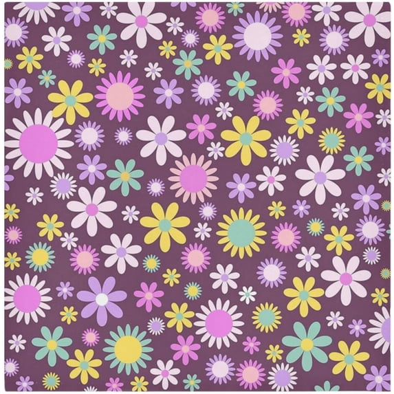 GZHJMY Floral Daisy Pattern Napkins Reusable Washable Cloth Napkins Set of 4, Soft Comfortable Dinner Napkins for Family Weddings Holiday Party 20 X 20 Inch Washcloths