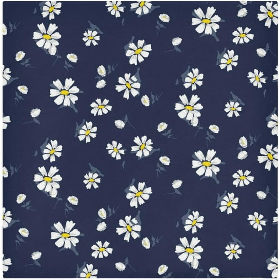 GZHJMY Floral Daisy Pattern Napkins Reusable Washable Cloth Napkins Set of 4, Soft Comfortable Dinner Napkins for Family Weddings Holiday Party 20 X 20 Inch Washcloths