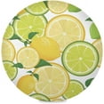 thumbnail image 1 of GZHJMY Fresh Lemon Lime Round Placemats Washable Plate Table Mats for Kitchen Dining Table Decoration Set of 4 Table Mat, 1 of 7