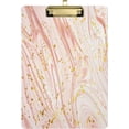 thumbnail image 1 of GZHJMY Funny Gold Rose Marble Acrylic Clipboard Letter Size 9" x 12.5" Decorative Clipboard with Low Profile Gold Metal Clip for Office School Student Women Whiteboard Clipboards, 1 of 7