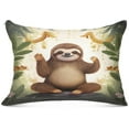 thumbnail image 1 of GZHJMY Funny Sloth Zippered Velvet Pillowcases,Super Soft and Cozy Luxury Plush Pillow Case Bed Pillow Pillowcases,King Size 20x40 in Home Decor, 1 of 7