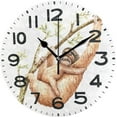 thumbnail image 1 of GZHJMY Funny Tree Branch Sloth Moon with Baby Round Wall Clock, 9.5 Inch Battery Operated Quartz Analog Quiet Desk Clock for Home,Office,School, 1 of 5