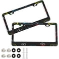 thumbnail image 1 of GZHJMY Gamepad License Plate Frame 2 Pack 2 Holes Car Aluminum License Plate Holder Automotive Parts Decoration Universal with Screw Caps Cover, 1 of 7
