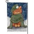 thumbnail image 1 of GZHJMY Garden Flag Double Sided Cat at the Snow, Fade Resistant Yard Flag Durable Banner Indoor Outdoor Home Decor 28x40 Inch Yard Flags, 1 of 7