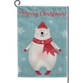 thumbnail image 1 of GZHJMY Garden Flag Double Sided Christmas Polar Bear in Hat, Fade Resistant Yard Flag 28x40 Inch Durable Banner Outdoor Home Decor Yard Flags, 1 of 7