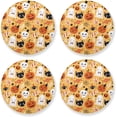 thumbnail image 1 of GZHJMY Ghost Round Coaster, 4 Pcs Heat Resistant Absorbent Drink Coaster for Kitchen Bar Cafe Decor, 1 of 7