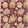 thumbnail image 1 of GZHJMY Gingerbread House Cloth Napkins Set of 1, Reusable Washable Oversized Table Napkins for Family Wedding Dinner Party Home Decor, 20 Inch Decorative Washcloths, 1 of 7