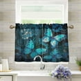 thumbnail image 1 of GZHJMY Gold Butterfly Half Window Tier Curtains 24 Inch Blackout Thermal Insulating Kitchen Linen Tier Curtains for Kitchen,Bathroom,Cafe, 1 of 7