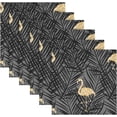 thumbnail image 1 of GZHJMY Gold Flamingo and Palm Leaves Cloth Napkins Washable Reusable Polyester Dinner Napkins 20 x 20 Inch for Home Weddings Parties Holiday Table Napkins Set of 4, 1 of 7