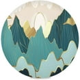 thumbnail image 1 of GZHJMY Gold Mountain Landscape 15.4 Inch Round Dinner Placemat, Polyester Material, Heat-Resistant, Unique Print Design, Dining Table Kitchen Fine Decoration and Beautiful Ornaments., 1 of 5