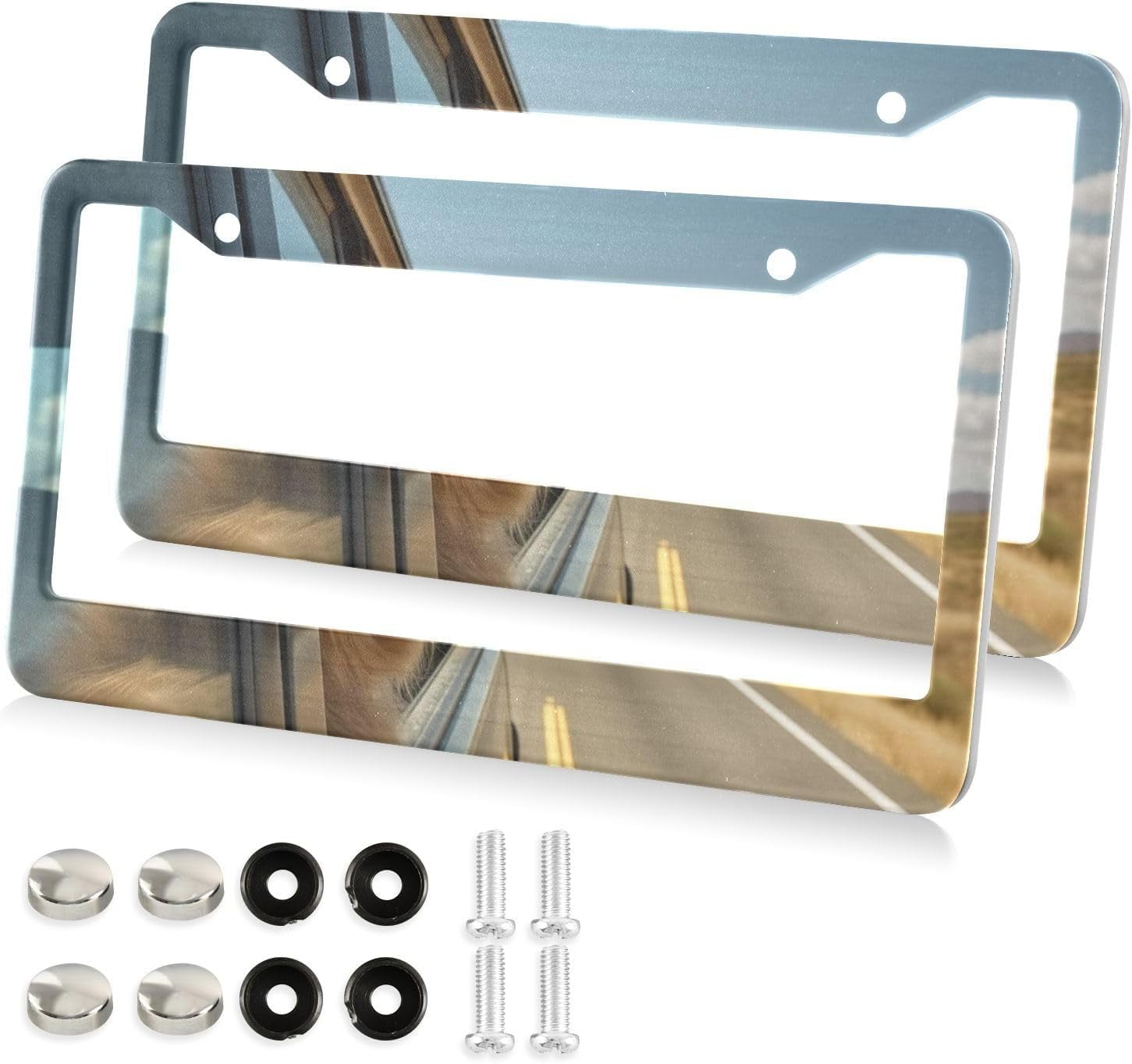 GZHJMY Golden Retriever License Plate Frames 2 Pack Aluminum License