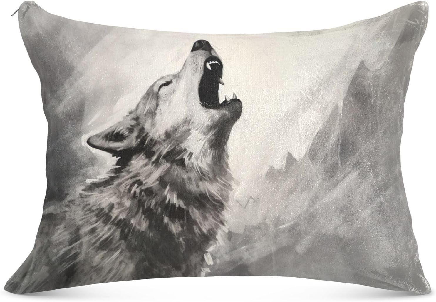 Wolf body pillow top