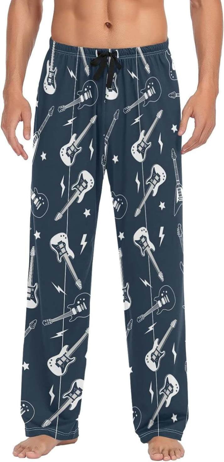 GZHJMY Guitar Pajama Pants for Men, Lounge Pants Lightweight Men Pajama ...