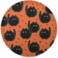 thumbnail image 1 of GZHJMY Halloween Cat Round Placemats Set of 6, Non-Slip Table Mats Washable Heat Resistant Place Mats for Kitchen Dining Table Home Decor,15.4 Inch, 1 of 7