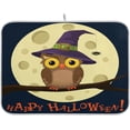 thumbnail image 1 of GZHJMY Halloween Décor Dish Drying Mat - 16 x 18inch- Extra Large Microfiber Dish Drying Mat, Dish Draining Mat, Counter top Mat, Cartoon Owl（542）, 1 of 7