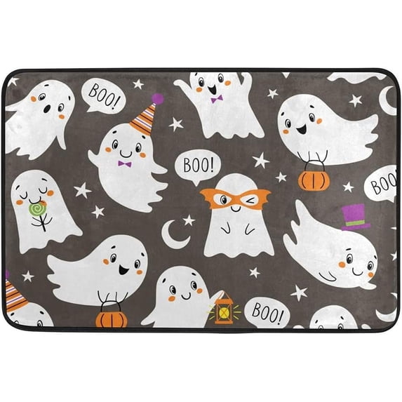 GZHJMY Halloween Ghost Door mat Non Slip Floor Door Rug, Soft Floor Mat for Kitchen Garden Bedroom Indoor Outdoor Entrance Home Holiday Decoration 23.6" x15.7"