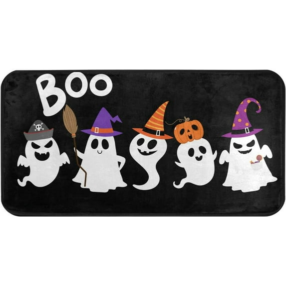 GZHJMY Halloween Ghost Kitchen Rug Non-Slip Kitchen Floor Mat Anti Fatigue Standing Mat for Sink Kitchen Bathroom, 39 x 20 Inch