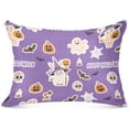thumbnail image 1 of GZHJMY Halloween Pillowcase Plush Pillowcase for Hair and Skin, Soft Standard Size Pillow Cases Zippered Queen Pillow Case Set of 1-20x40in Home Decor, 1 of 7