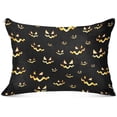 thumbnail image 1 of GZHJMY Halloween Pillowcase Plush Pillowcase for Hair and Skin, Soft Standard Size Pillow Cases Zippered Queen Pillow Case Set of 1-21x54in Home Decor, 1 of 7