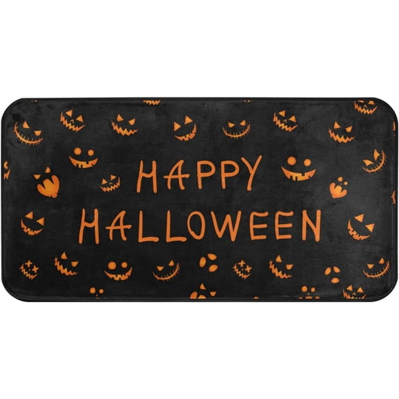 GZHJMY Halloween Pumpkin Kitchen Rug Non-Slip Kitchen Floor Mat Anti Fatigue Standing Mat for Sink Kitchen Bathroom, 39 x 20 Inch