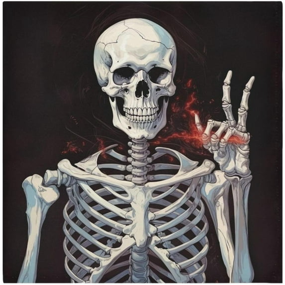 GZHJMY Halloween Skeleton Cloth Napkins Set of 4,Reusable Washable Polyester Dinner Table Napkins for Kitchen,Dining,Restaurant,Party Decoration