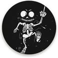 thumbnail image 1 of GZHJMY Halloween Skeleton Round Coasters for Drinks,Absorbent Heat Resistant Coaster for Tabletop Protection,Suitable for Kinds of Cups, Wooden Table, Home Decor 1pcs, 1 of 6