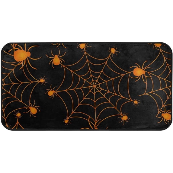 GZHJMY Halloween Spider Kitchen Rug Non-Slip Kitchen Floor Mat Anti Fatigue Standing Mat for Sink Kitchen Bathroom, 39 x 20 Inch