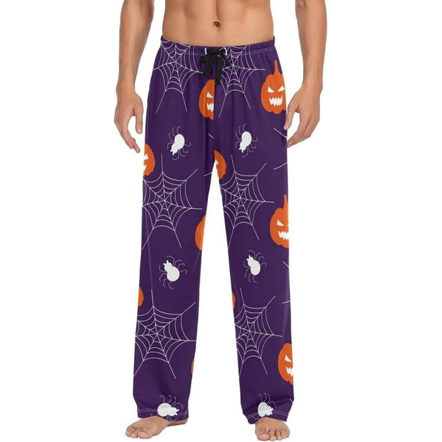 GZHJMY Halloween Theme Spider Pajama Pants, Mens Lounge Pants Super