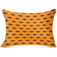 thumbnail image 1 of GZHJMY Happy Halloween Bat Pillowcase Plush Pillowcase for Hair and Skin, Soft Standard Size Pillow Cases Zippered Queen Pillow Case Set of 1-21x54in Home Decor, 1 of 7