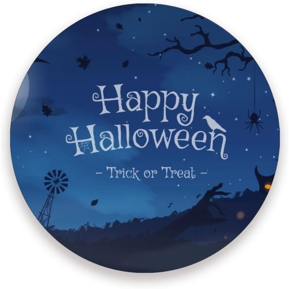 GZHJMY Happy Halloween Pattern Coasters for Drinks Set of 2, Absorbent Ceramic Drink Coaster with Cork Base for Wooden Coffee Table, Cool Housewarming Gift for Home Decor Cup Coasters