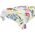 thumbnail image 1 of GZHJMY Herb Wild Flower Tablecloth, Rectangle Waterproof Washable Polyester Table Cover for Picnic Dinner Holiday Party Decor, 54 x 72 Inch, 1 of 7