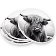 thumbnail image 1 of GZHJMY Highland Cow Coasters Absorbent Drink Coaster, Ceramic Stone Coaster with Cork Base Desktop Protection Mat for Home Decor 4PCS, 1 of 5