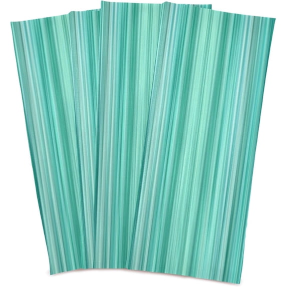 GZHJMY Hipster Teal Striped Kitchen Towel, Dish Towels Quick Drying Tea Towels Absorbent Hand Towels for Kitchen Sink Dinner Table 28 x 18 Inches, Set of 4