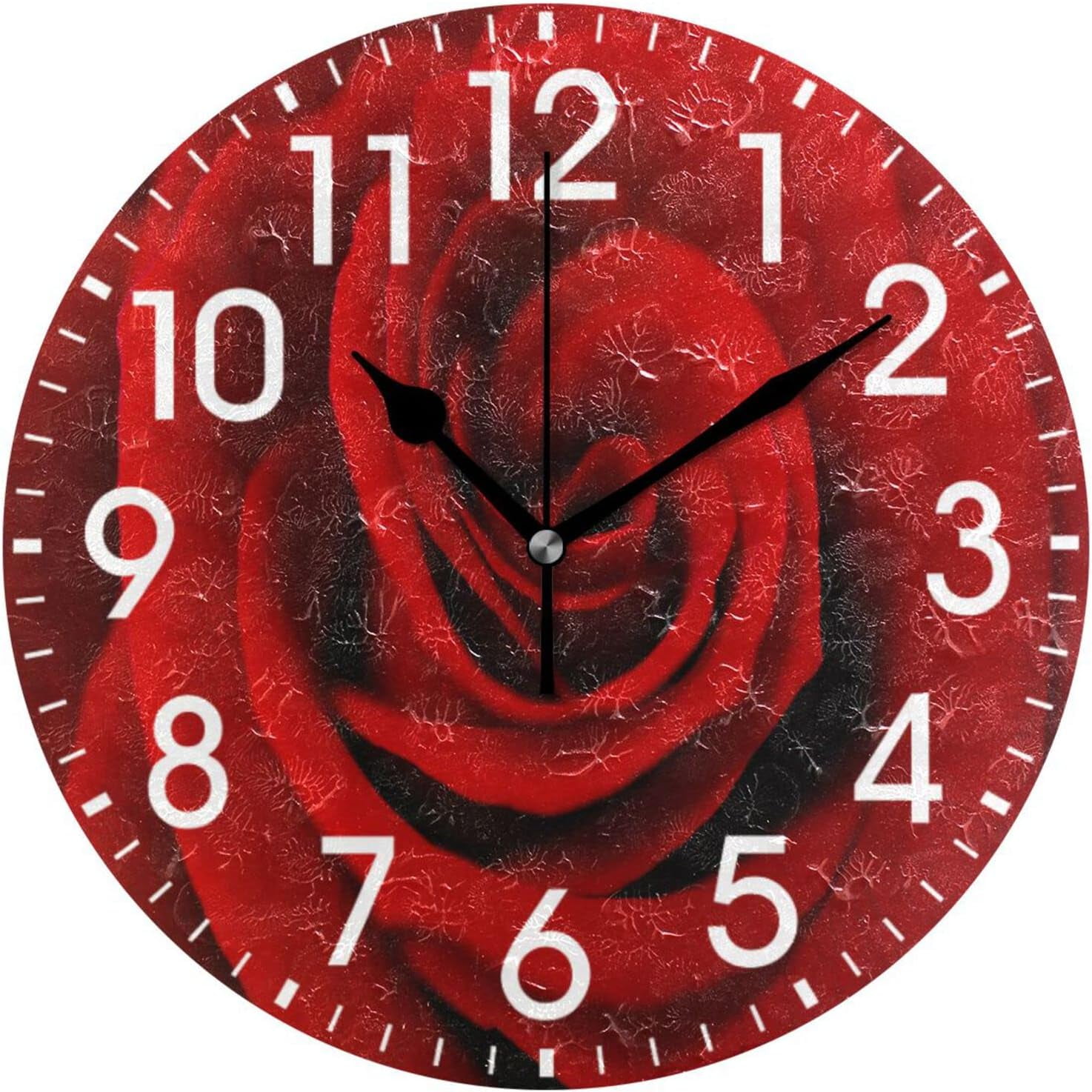 GZHJMY Home Decor Red Rose Flower Floral Valentine's Day 9.5 inch Round ...