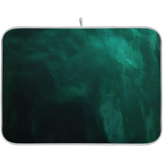 GZHJMY Hunter Green Dish Drying Mat for Kitchen Counter,Super Quick Absorbent Composite Sponge Dish Drying Pad,Heat Resistant Non-Slip Rack Tableware Mat (16x18Inch)for Dishes Coffee Machine Dish Ra