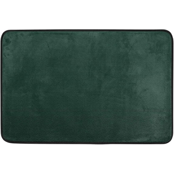 GZHJMY Hunter Green Doormat 15.7x23.6, Non Slip Soft Comfortable Bathroom Rugs Machine Washable Memory Foam Bath Mat for Kitchen Bedroom Bathroom Entryway Carpet Runner