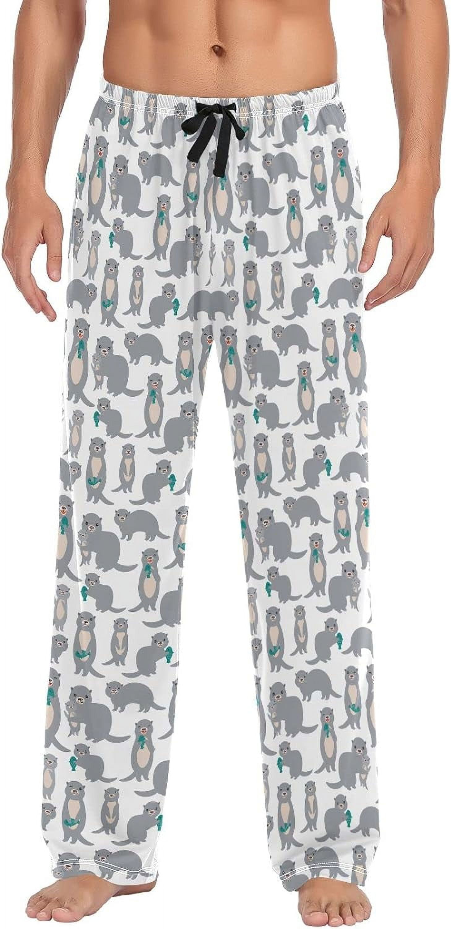 GZHJMY Kawaii Grey Otters Family Pajama Pants for Men, Men's PJs ...