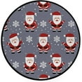 thumbnail image 1 of GZHJMY Kids Round Nursery Area Rug 4 ft Christmas Snowflakes Washable Non-Slip Small Round Area Rug Throw Soft Cute Nursery Rug Non-Shed Lightweight Bathroom Rug for Dorm Kids Room Carpet Runner, 1 of 6