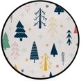 thumbnail image 1 of GZHJMY Kids Round Nursery Area Rug 5 ft Winter Forest Christmas Trees Washable Non-Slip Small Round Area Rug Throw Soft Cute Nursery Rug Non-Shed Lightweight Bathroom Rug for Dorm Carpet Runner, 1 of 6