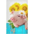 thumbnail image 1 of GZHJMY Kitchen Dish Towels, Cute Pig Beautiful Sunflowers Kitchen Towels Set of 4 Super Soft Absorbent Dish Towels Set Microfiber Polyester Kitchen Decorative Tea Towels, 28x18 Inch Washcloths, 1 of 7