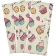 thumbnail image 1 of GZHJMY Kitchen Dish Towels, Sweet Cupcake Kitchen Towels Set of 4 Super Soft Absorbent Dish Towels Set Microfiber Polyester Kitchen Dish Cloths Decorative Tea Towels, 28x18 Inch Washcloths, 1 of 7