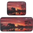 thumbnail image 1 of GZHJMY Kitchen Rug Set of 2, Elephants Cushioned Anti-Fatigue Kitchen Mat Non Slip Washable Floor Mat Comfort Standing Mats for Office, Home, Laundry Room Carpet Runner, 1 of 7