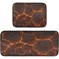 thumbnail image 1 of GZHJMY Kitchen Rugs 2 Piece Waterproof Non Slip Kitchen Mat Lava Textures Kitchen Rug Set for Sink Office Kitchen Cafe, 19.7"x47.2"+19.7"x27.6" Carpet Runner, 1 of 7