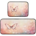 thumbnail image 1 of GZHJMY Kitchen Rugs 2 Piece Waterproof Non Slip Kitchen Mat Colorful Butterfly Kitchen Rug Set for Sink Office Kitchen Cafe, 19.7"x47.2"+19.7"x27.6" Carpet Runner, 1 of 7